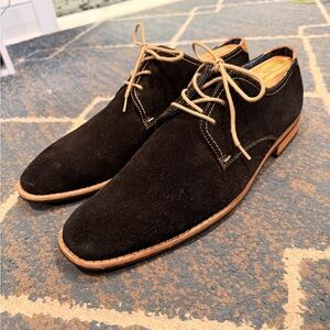 Classic Deep Navy Suede Men's Shoes